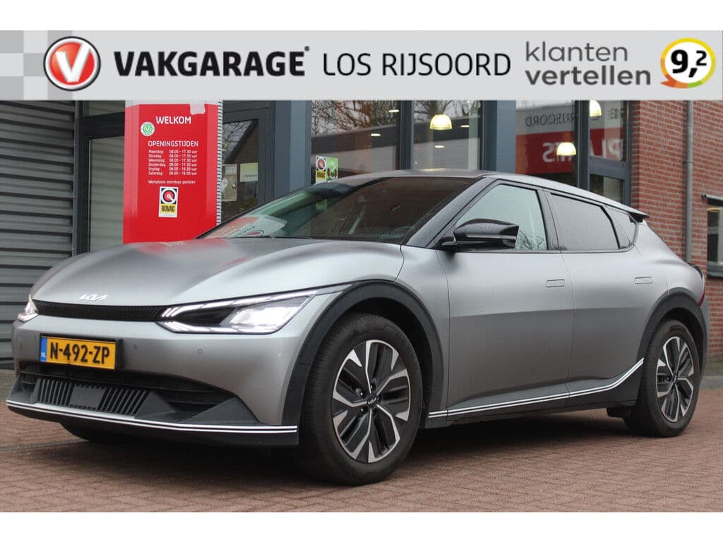 Kia Ev6 58kwh | Soh 100% | Mat-Grey | Carplay | Navigatie | Vol-Led | Camera | Adaptive Cruise & Climate Control | Stoel & Stuurverwarming |