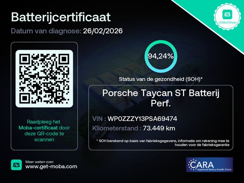 Porsche Taycan Sport Turismo Performance Plus 79 Kwh | Soh 94.24% | Sport Chrono | Panorama | 360- Camera | Leder | 5-Persoons | Adaptive | Porsche-Hoofdsteun | Carplay | thumbnail 2