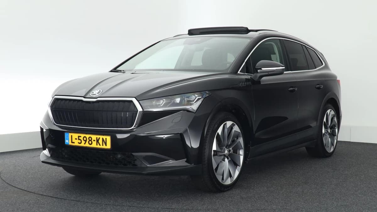 Škoda Enyaq iV 80 204pk Comfort SOH 91% Warmtepomp Leder Panoramadak Keyless Matrix-LED Stoelverwarming — foto 1