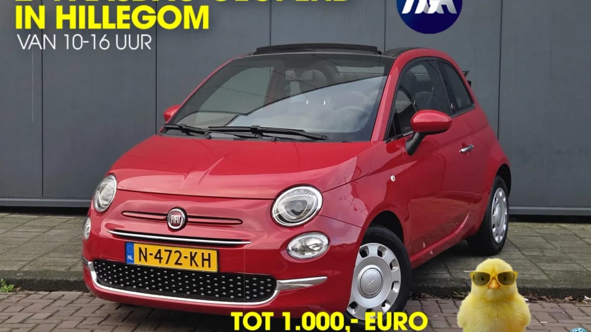 Fiat 500C Hybrid RED Cabrio | Apple-Android | Parkeersensoren | Cruise Control — foto 1